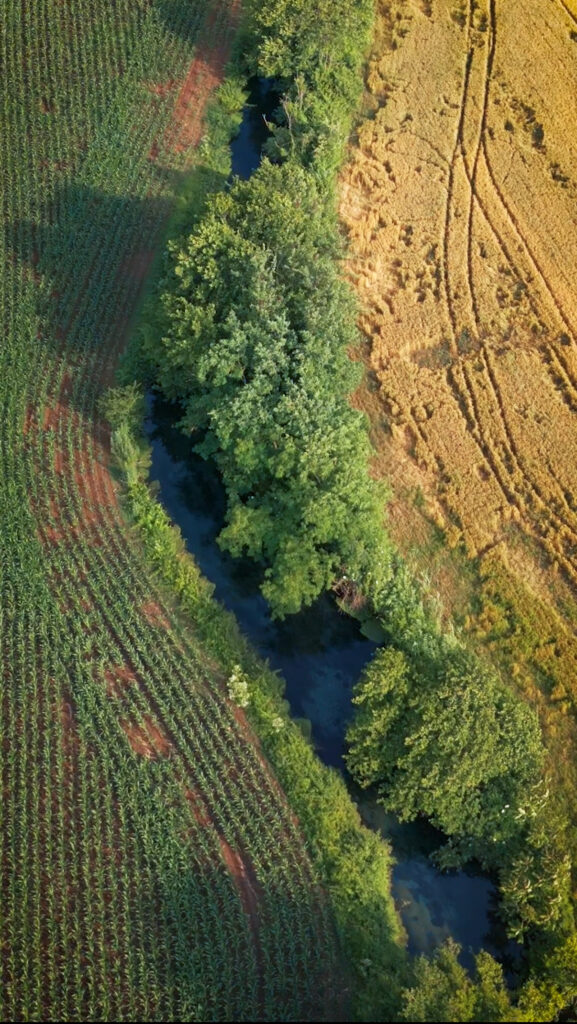 fiume cavata visto dall'alto